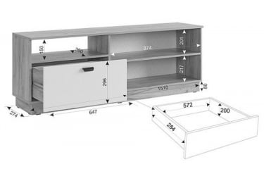 Тумба Моди MGM-03 дуб крафт золотой/белое дерево