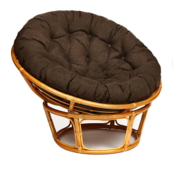 Кресло PAPASAN 23/01 W /с подушкой/ диаметр подушки 125 см, 115х101х104 см, Honey (мед), ткань Коричневый, 3М7-147