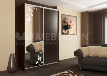 Шкаф-купе Гранд 1-600 бабочки Венге