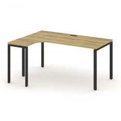 Стол эргономичный левый CONCEPT CN.OSA-002(L) Дуб Винченцо Черный