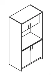 Мини-кухня SCB 120.1 Дуб сонома светлый Металлик