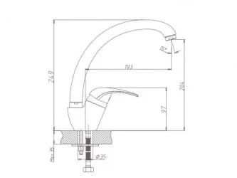 Смеситель глянцевый MG003/Q1