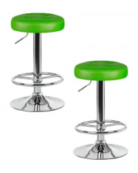 Табурет барный ДОБРИН БРУНО (зеленый) 2 шт / DOBRIN BRUNO