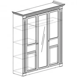 Шкаф трехдверный Лючия 180 Дуб Ридинг