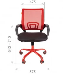 Компьютерное кресло CХАИРМАН 696 CМет Красный / CHAIRMAN CMet