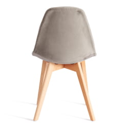 Сту CИНДЙ СОФТ (мод. C1021Ф1-1) велюр/дерево бук, 55 х 48 х 83 см, Светло-серый ХЛР39 / натуральный / CINDY SOFT (mod. C1021F1-1) HLR39