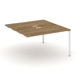 Двойной стол-приставка к опорным тумбам/шкафам CОНCЕПТ CН.ДСПР-003 Сандал Янтарный Белый / CONCEPT CN.DSPR-003