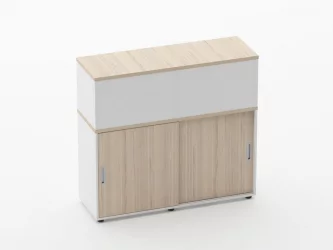 Тумба комбинированная высокая для рабочего модуля Deka 9.04.125 Туя/Белый