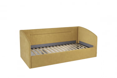 Односпальная кровать с подъемным механизмом Альба (Софа) КМ.S-16 медовый (велюр)