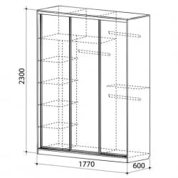 Шкаф-купе Бассо-1 Дуб сонома