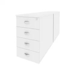 Тумба двойная приставная / опорная ОНИКС О.ТПО-2.8 Белый Бриллиант / ONIX O.TPO-2.8