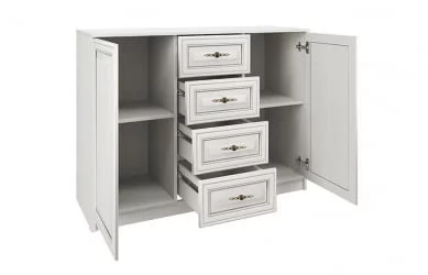 Комод в спальню Габриэлла 06.65 Вудлайн кремовый Аруша венге