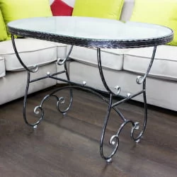 Маленький обеденный стол Ривьера овальный 1100ммкс750мм х750мм / 1100ммx750мм h750мм