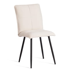 Металлический стул Sweet LT, велюр, молочный/черный, 4, 41х55х88 см