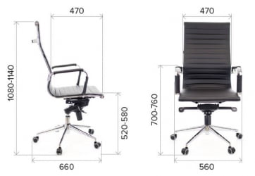 Кресло руководителя Everprof Rio M Кожа Черный