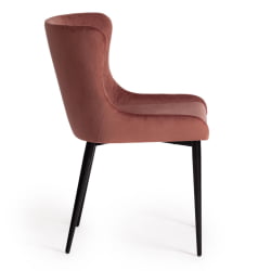 Стул MANTRA (mod. 713) ткань/металл, 49х61х82 см, высота до сидения 49 см, коралловый barkhat 15 /черный