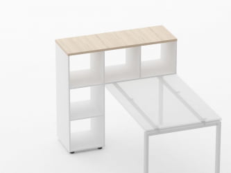 Стеллаж к столу Deka 9.08.12 Туя/Белый