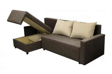 Угловой диван Sherry (3 категория) с механизмом подъема оттоманки Балтик Кофе Латте