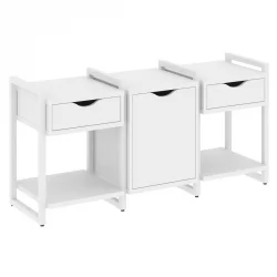 Тумба на регулируемых опорах наборная. Вариант №6 LOFT VR.L-TN-6.O Металл белый Белый Бриллиант