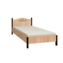 Кровать с изголовьем из ЛДСП ADELE 5 Дуб Сонома/Орех шоколадный(спальня)