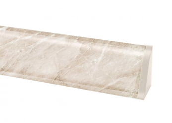 Плинтус с заглушками ПЛ 121.300 Мрамор кремовый