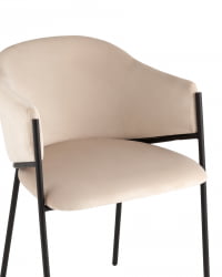 Стул Брасе велюр Молочный / Brace