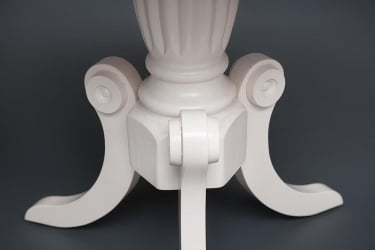 Обеденный стол MEEN ( MO-ET ) дерево гевея/мдф, 59х59х55см, ivory white (слоновая кость 2-5)