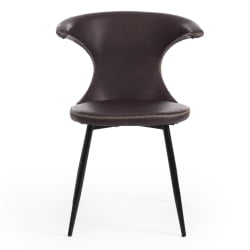 Стул FLAIR (mod. 9020) экокожа/металл, 60 х 56 х 78 см , коричневый 1/черный