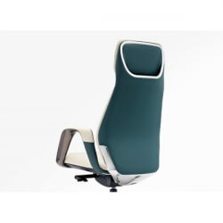 Эргономичное кресло руководителя Eureka OC07 SERENE (Nappa кожа), белое