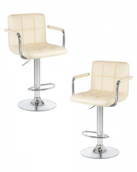Стул барный DOBRIN KRUGER ARM (кремовый) 2 шт