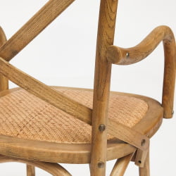 Стул с подлокотниками CROSS (mod.CB2008) дерево береза, 91х55х52см, Груша (№3)