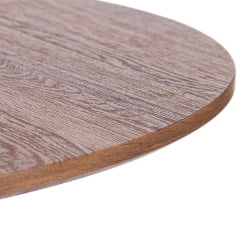 Стол RUSTO (mod. 283) МДФ/металл, D100 х 75 см, Black (Черный) / Walnut (Орех)