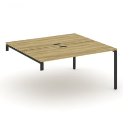 Двойной стол-надставка на опорную тумбу CОНCЕПТ CН.ДСН-004 Дуб Винченцо Черный / CONCEPT CN.DSN-004