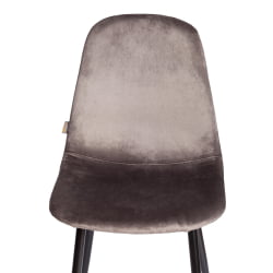 Стул BREEZE (mod. JSC-58) Велюр/металл , 44 х 53 х 86 см, Dark grey (темно-серый) HLR24 / черный
