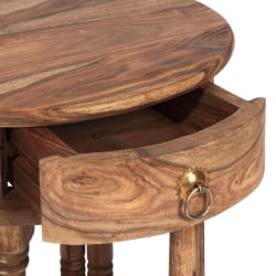 Круглый стол из дерева Бомбей - 1149 палисандр, 45*45*60 см, Natural tinted (натуральный тонированный)