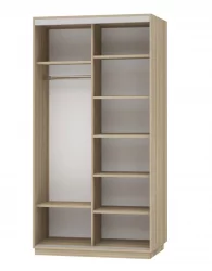 Шкаф-купе двухдверный Экспресс Дуо 1200х2400h Орхидея белая/Дуб сонома