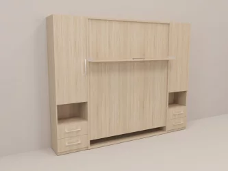 Кровать-трансформер Смарт 1 Ш+К+Ш 1400 Ясень шимо темный