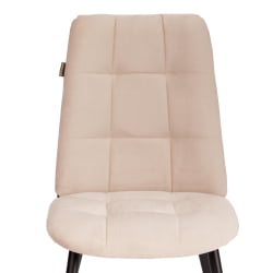 Стул обеденный Asti велюр, молочный/черный, (Porsche 2)