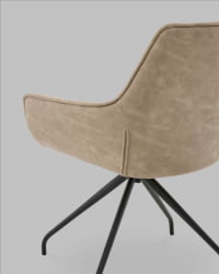 Кресло вращающееся Кимберли рогожка/замша бежевый