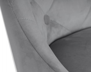 Стул барный ДОБРИН ДЖОСЕПХ БЛАCК (серый велюр (МДЖ9-75)) / DOBRIN JOSEPH BLACK (MJ9-75))