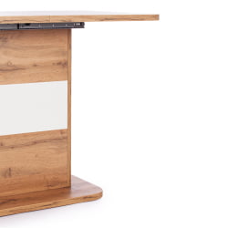 Обеденный стол SMART ЛДСП, 105-140х68,6х75 см, Дуб вотан/Белый