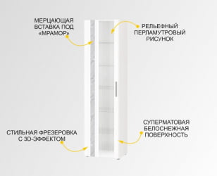 Шкаф-витрина большой (лев/прав) Николь 603.06