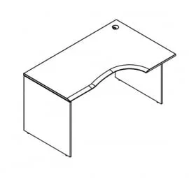 Стол письменный эргономичный правый WCET 169 R Дуб сонома