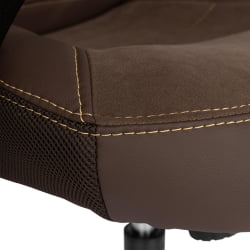 Кресло INTER (24) кож/зам/флок/ткань, коричневый, 36-36/6/TW-24