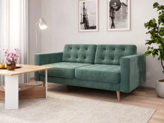 Диван с пластиковыми ножками Торн Светло-бирюзовый