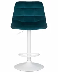 Стул барный DOBRIN TAILOR WHITE Морской волны велюр MJ9-99