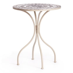 Обеденный стол Secret de Maison ROMEO (mod. PL08-7451RV) металл, 60*72см, белый/плитка калейдоскоп