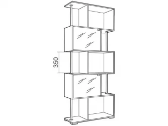 Стеллаж Style-4 Ясень шимо темный-ясень шимо светлый