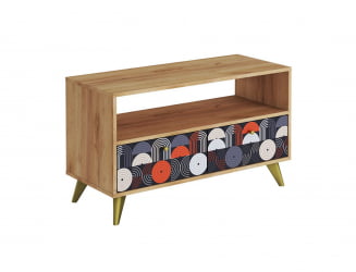 ТВ тумба ТМ-005  дуб крафт золотой/VINIL