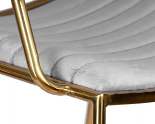 Стул барный ДОБРИН МИЛЛЕР ГОЛД (cветло-серый велюр (135-37)) / DOBRIN MILLER GOLD (cветло-серый